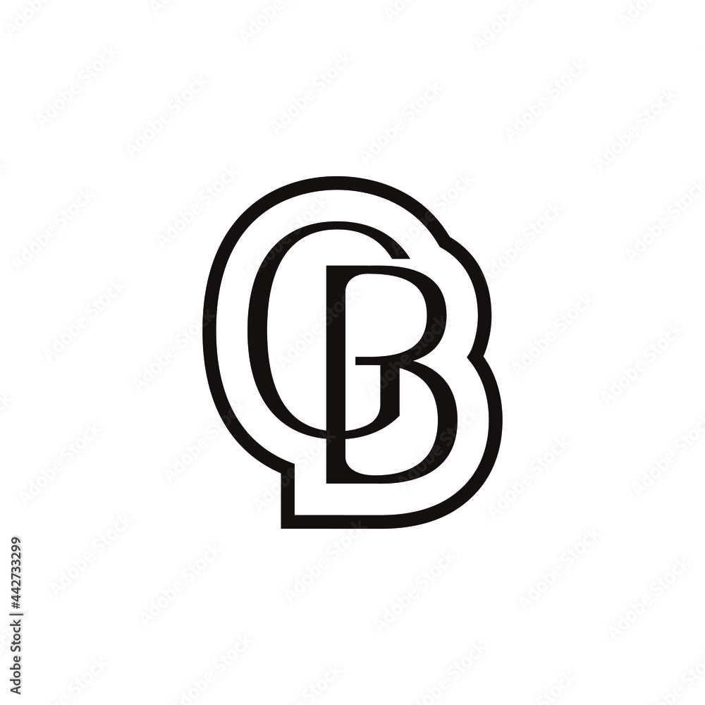 Fototapeta premium アルファベットのGとBを組み合わせた、モノグラムデザイン