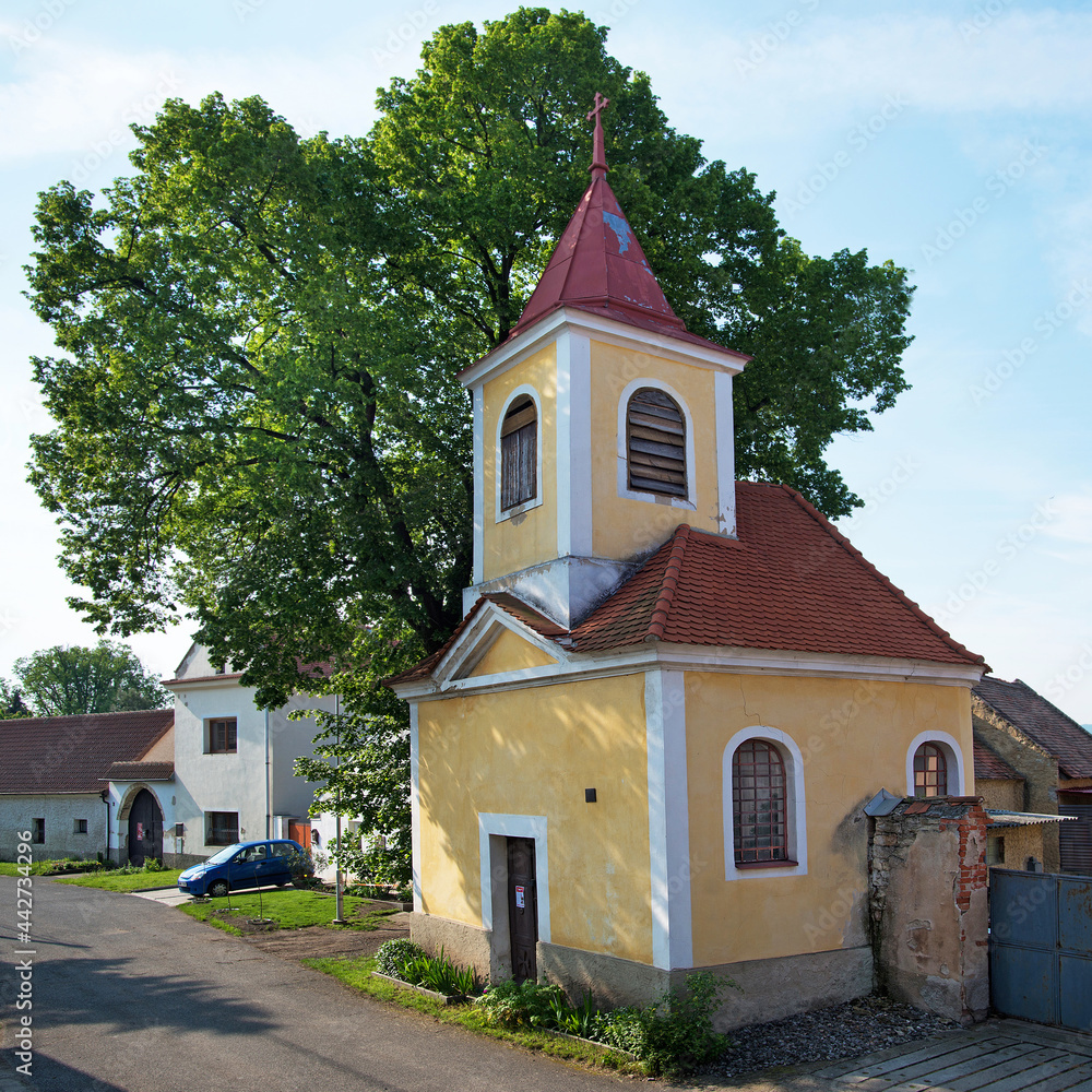 Chapel in Mradice village. Czech Republic.