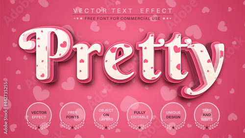 Pretty - edit text effect, font style