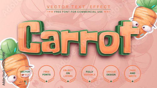 Carrot - edit text effect, font style