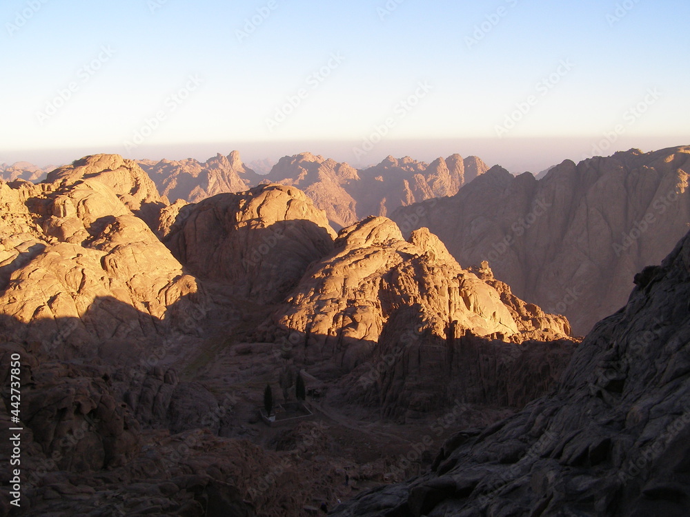 Peninsula Sinai in summer mountains in Egypt