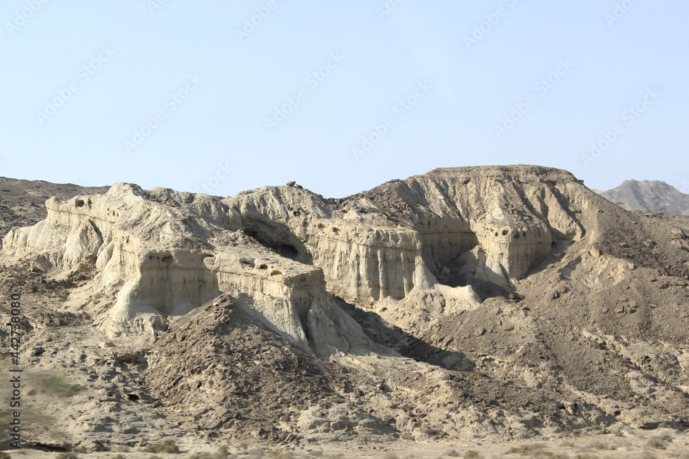 Hingol national park balochistan mountain beach roads animals house 