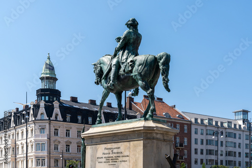 statue of Magnus Stenbock in downtown Helsingborg