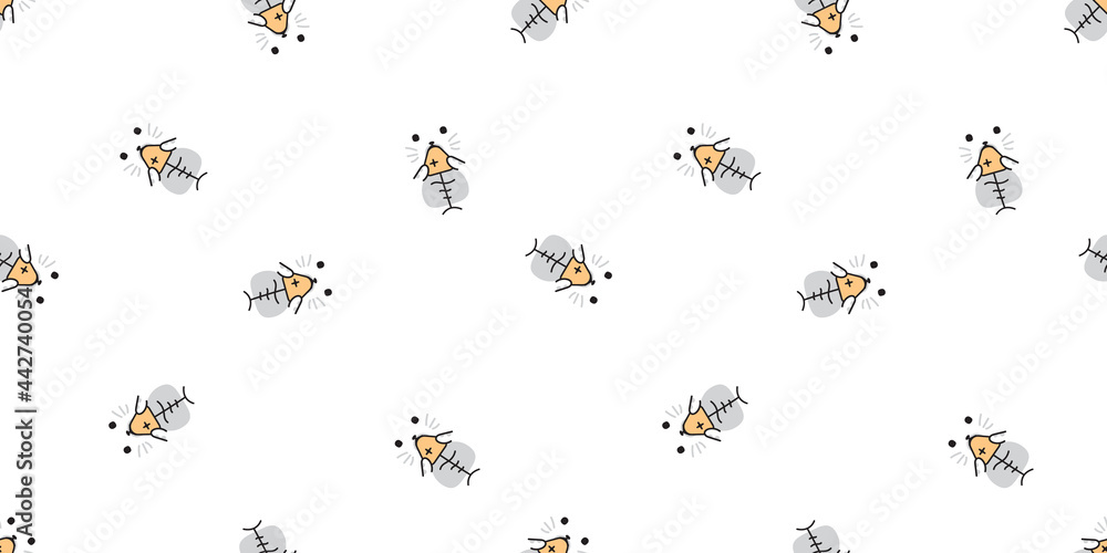 Cute cats and tuna fish bone seamless pattern, Background doodle illustration. Cute cats and tuna fish bone seamless pattern, Background doodle illustration.