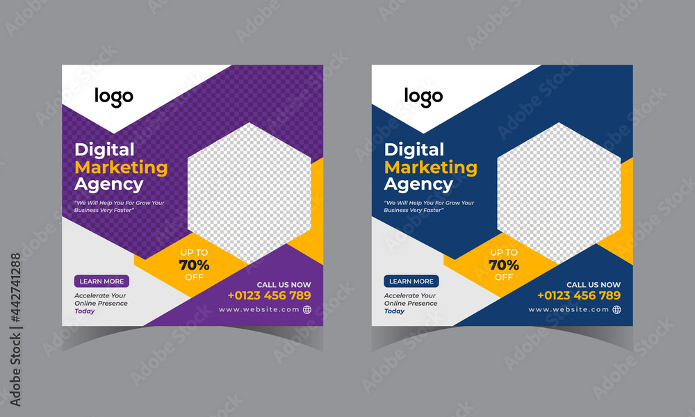 Social media post banner template Social media post banner template