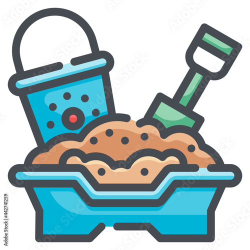 sandbox line icon