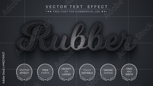 Rubber - edit text effect, font style