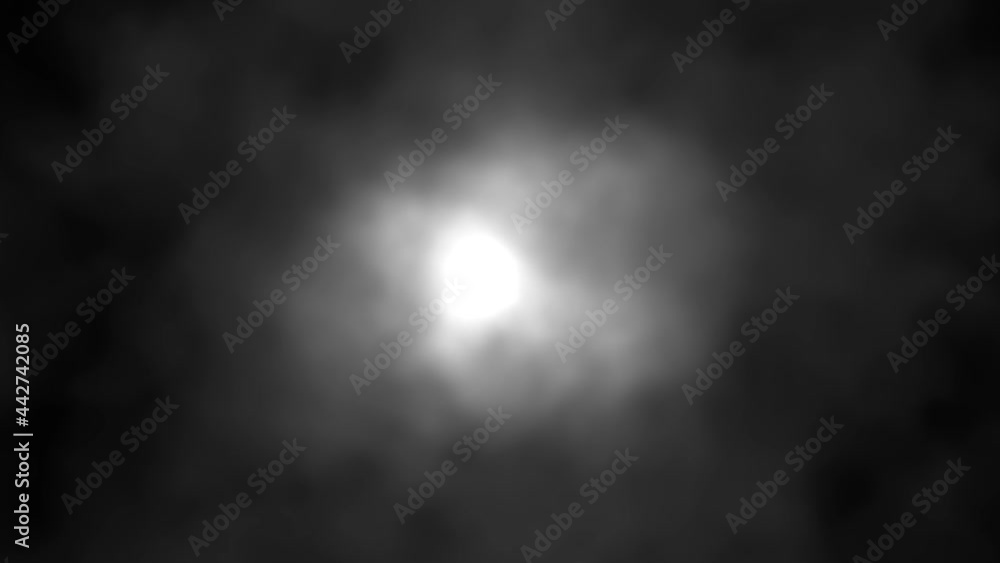 White smoke and magical light motion graphics with night background White smoke and magical light motion graphics with night background