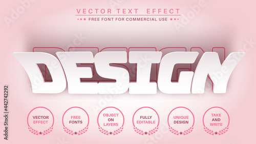 Paper design - edit text effect, font style