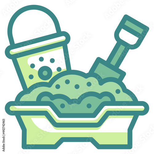 sandbox blue line icon