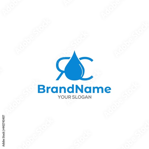 RC Water Logo Design Vector