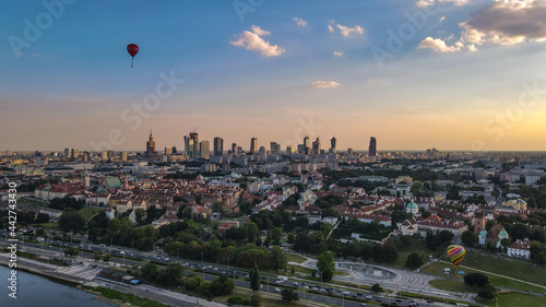 Magical Warsaw at golden hour