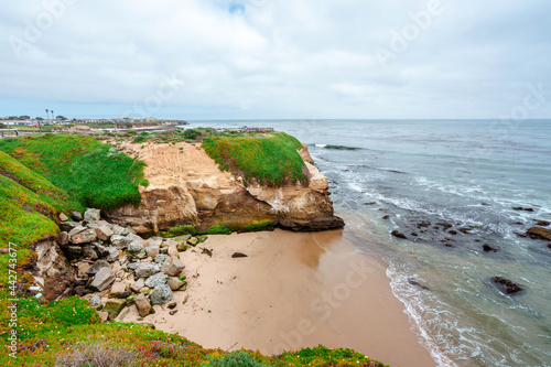 The picturesque coast of Monterey, California. Natural beautiful landscape with a view of the Pacific Ocean