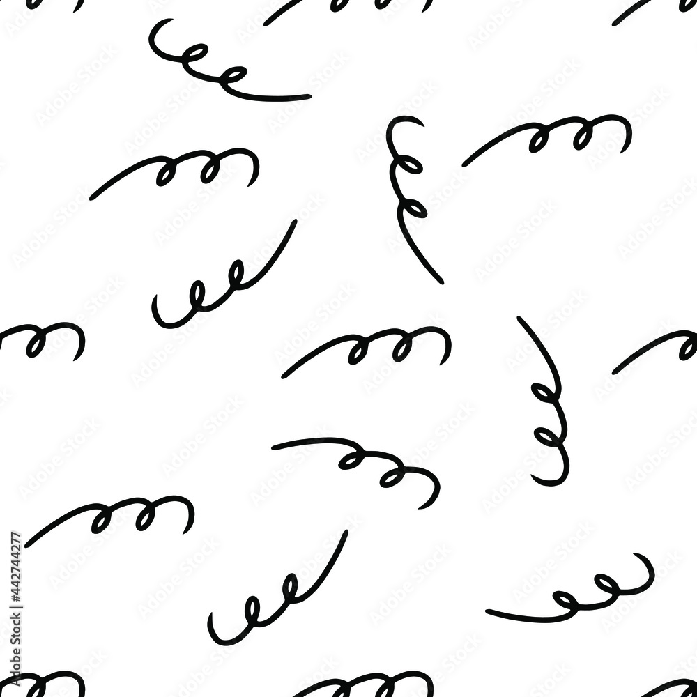 Trendy black and white graphic seamless pattern with strokes and stains. Minimalist Scandinavian style. Vector abstract background with hand painted lines. Design for wrapping paper, prints, fabrics Trendy black and white graphic seamless pattern with strokes and stains. Minimalist Scandinavian style. Vector abstract background with hand painted lines. Design for wrapping paper, prints, fabrics