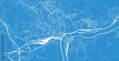 Urban vector city map of usti nad labem, Czech Republic, Europe