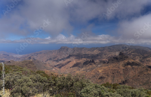 Gran Canaria, landscape of the central part of the island, Las Cumbres, ie The Summits, hiking route Cruz de Timagada - Lajas del Nublo - Aserrador - Chimirique