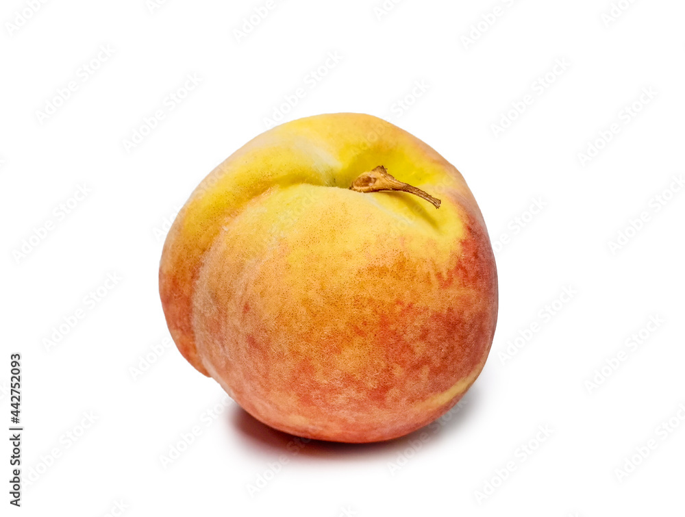 peach peaches isolated whole cut