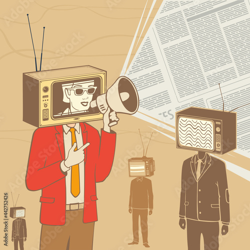 Vector illustration agitation and propaganda