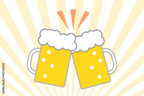 ビールジョッキ　ベクターイラスト