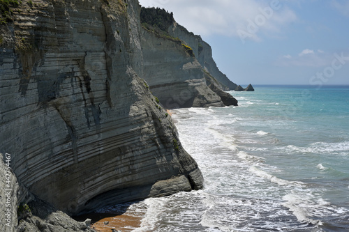 Cliffs in Peroulades village on Corfu Island photo