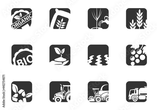 agricultural icon set