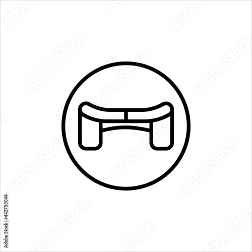 Hoverboard Line Icon In A Simple Style. Vector sign in a simple style isolated on a white background. Original size 64x64 pixels