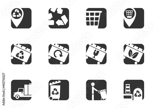 recycling icon set
