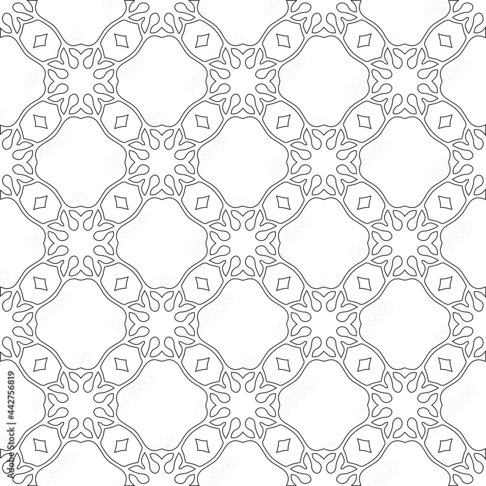 Fototapeta premium Vector geometric pattern. Repeating elements stylish background abstract ornament for wallpapers andbackgrounds. Black and white colors 