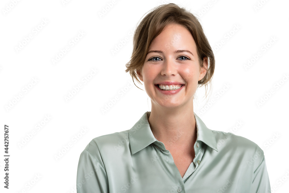 Smiling businesswoman portrait while standing at isolated background. Studio portrait of happy young woman standing against white background. Copy space. Smiling businesswoman portrait while standing at isolated background. Studio portrait of happy young woman standing against white background. Copy space.