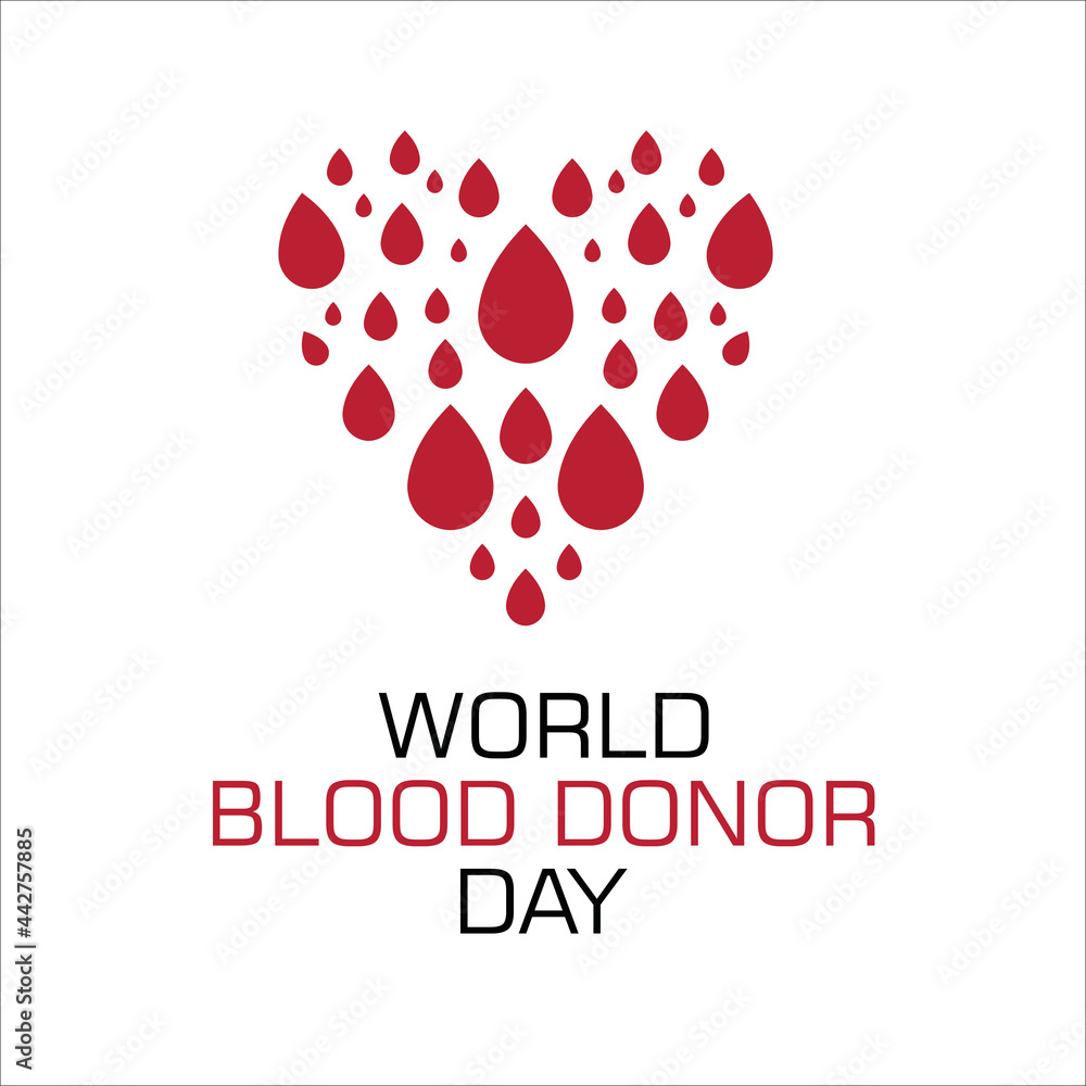 heart style blood drop donation icon logo illustration. world blood donor day logo vector design template
