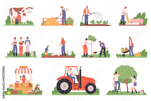 Farm Flat Icons Set