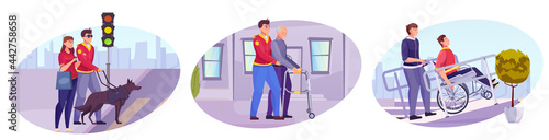 Transport And Devices For Disabled Flat Set
