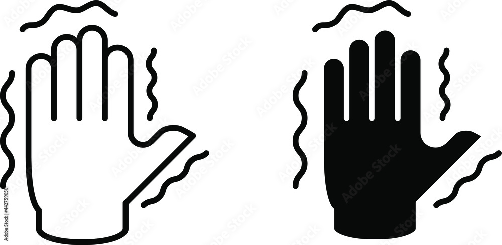 Obraz premium Trembling icon , vector illustration