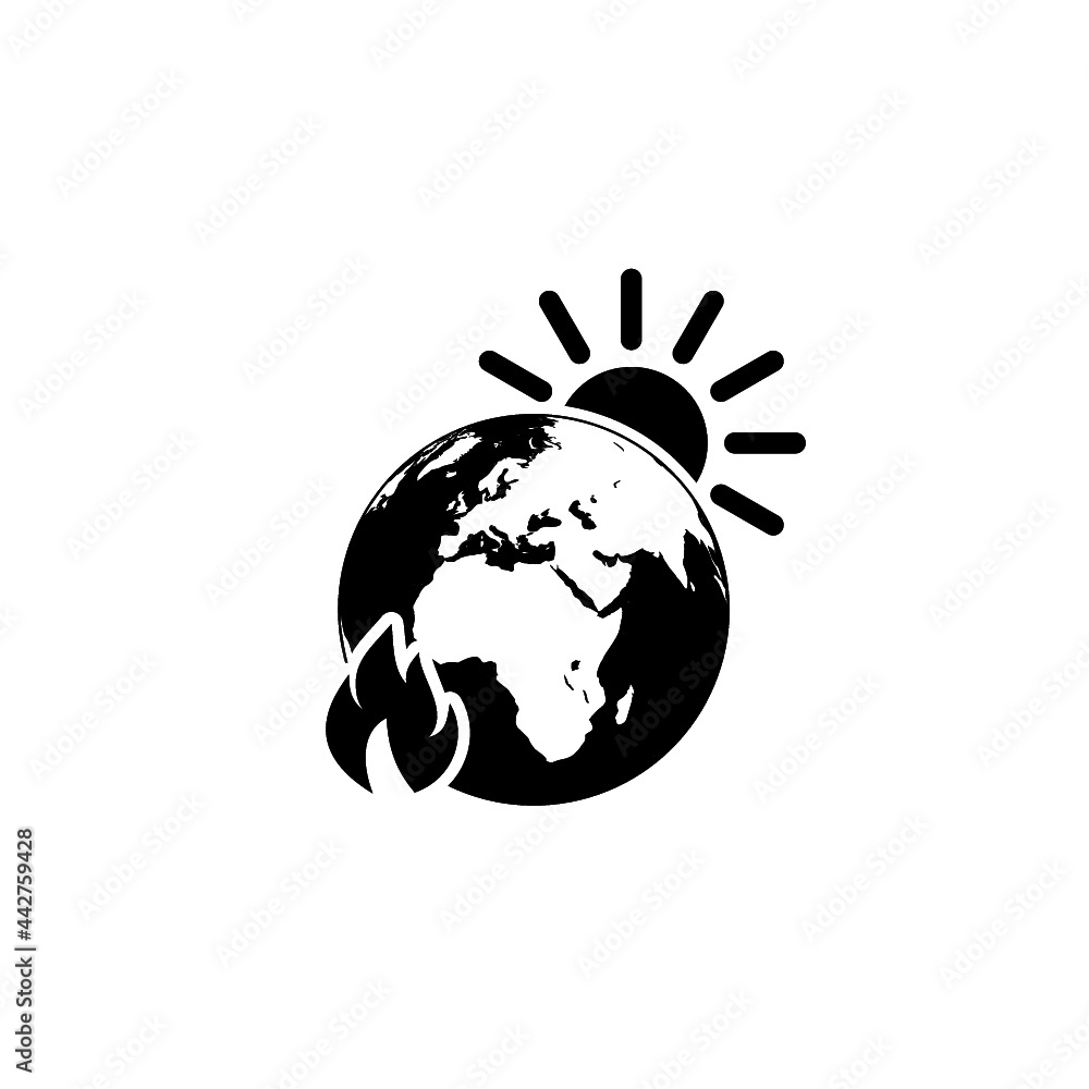 Global Warming icon isolated on white background