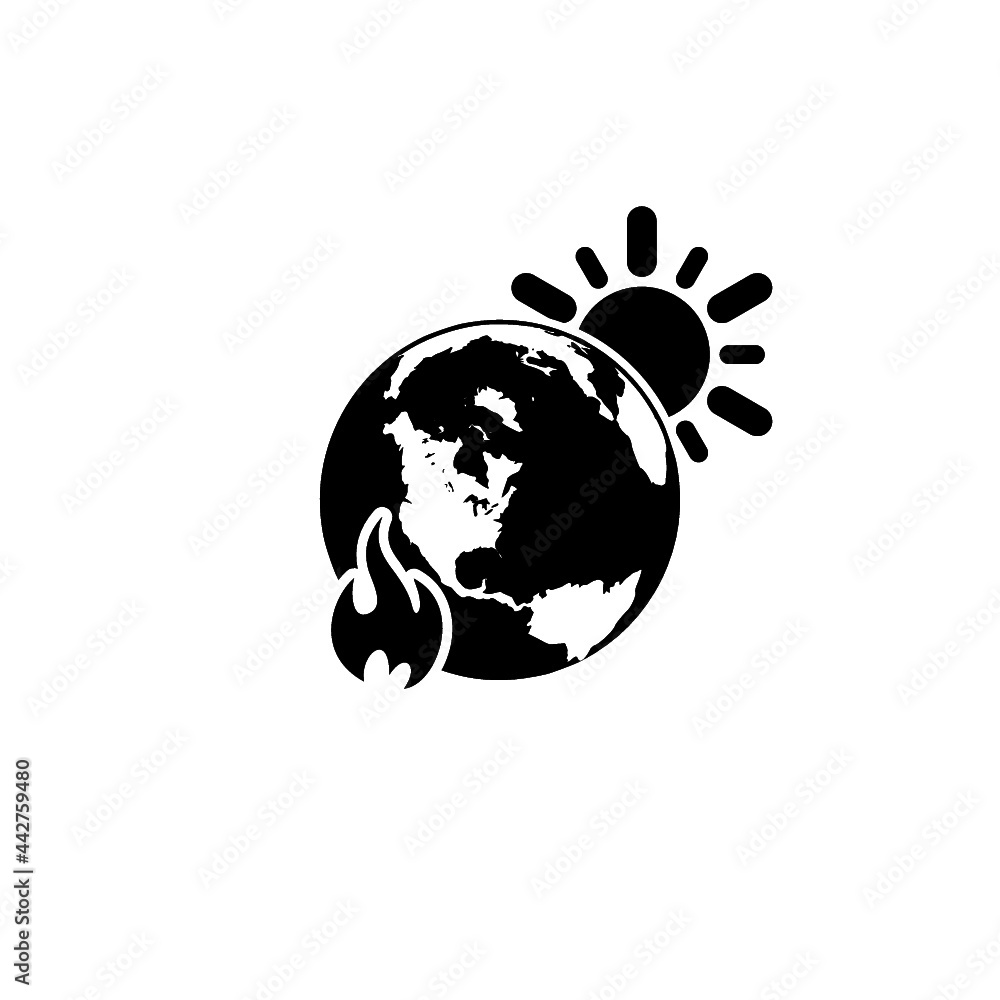 Global Warming icon isolated on white background