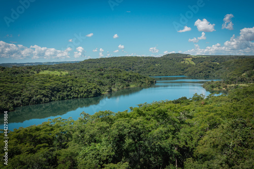 Partial view of rural landscape in the Municipality of Uberlândia, State of Minas Gerais, Brazil