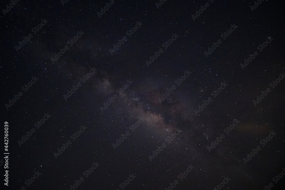 Milky way galaxy with stars and space dust. View from Dominican Republic.