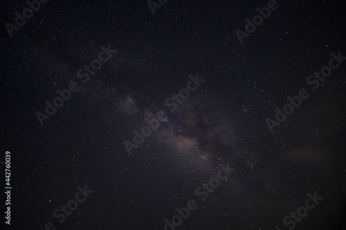 Milky way galaxy with stars and space dust. View from Dominican Republic.