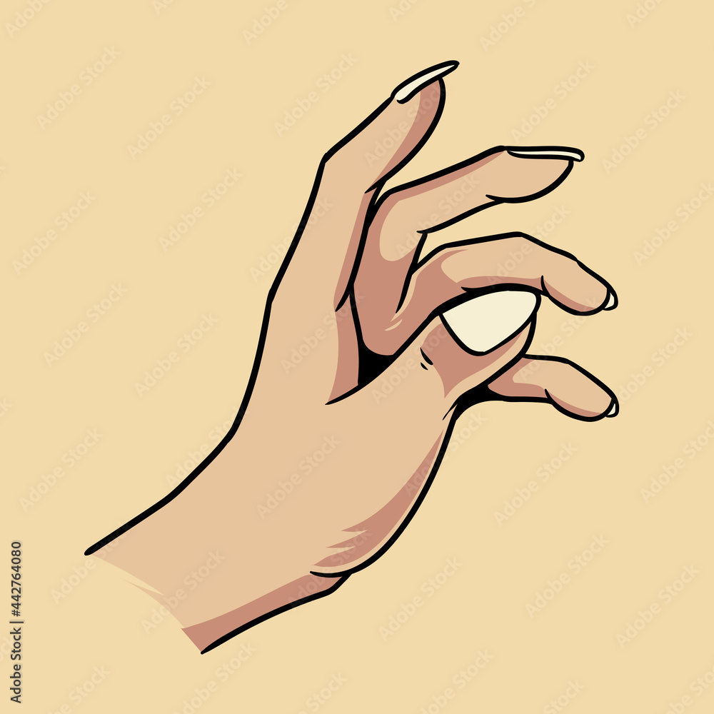 Hand Pose Isolated on solid background. Hand Pose Isolated on solid background.
