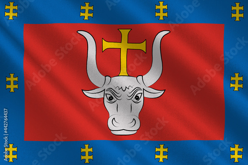 Flag of Kaunas County in Lithuania photo