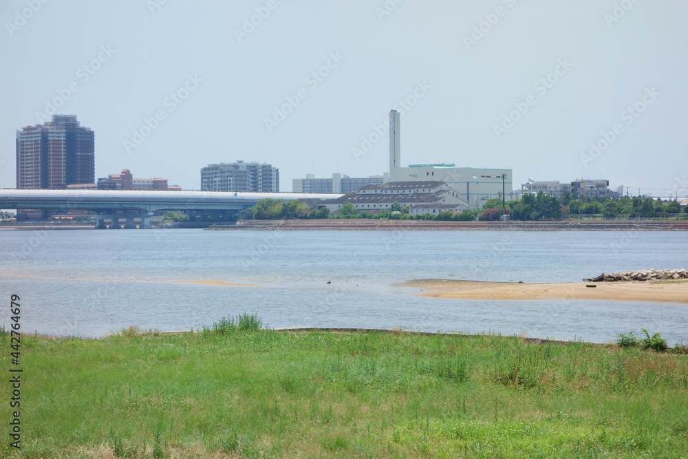 Naklejka premium 御前浜公園から見た風景