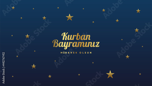 Premium Design for Feast of the Sacrif (Eid al-Adha Mubarak) Feast of the Sacrifice Greeting (Turkish: Kurban Bayraminiz Mubarek Olsun) Holy days of muslim community. Islamic decorative background.