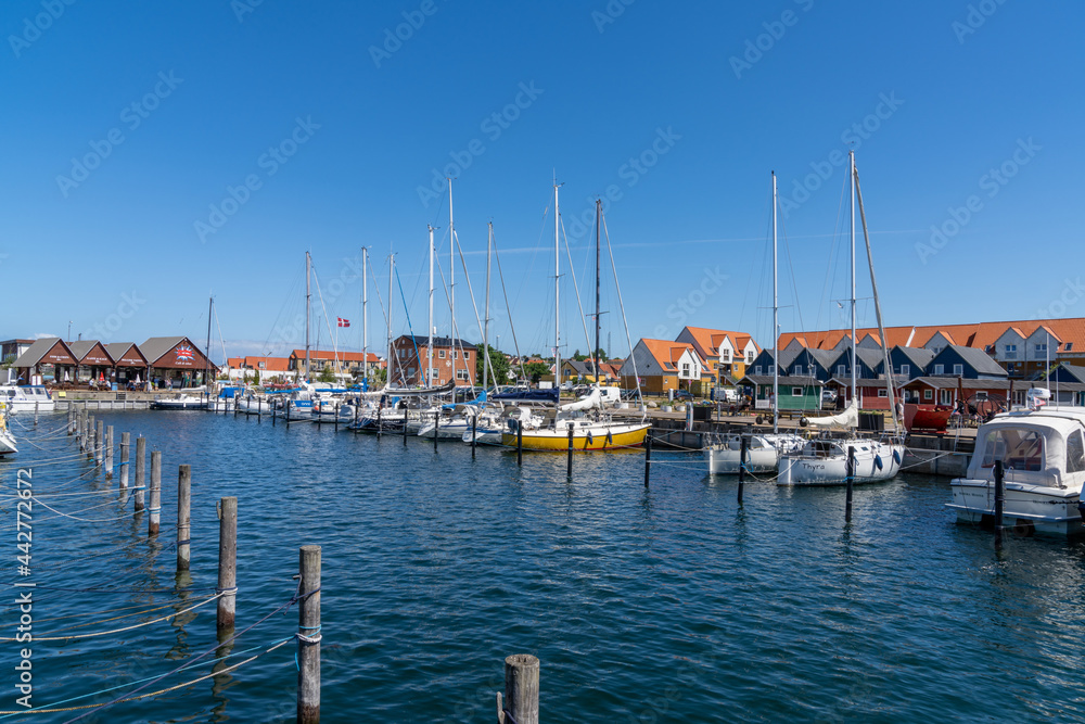 view of the marina and yacht harbor in Hundested