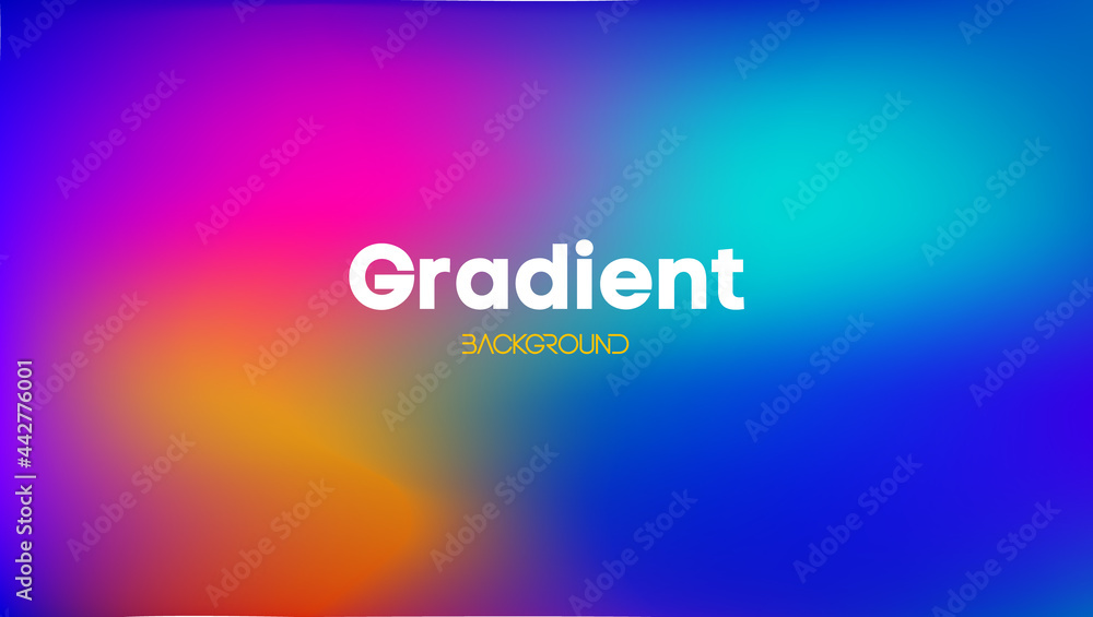 Yellow green blue magenta gradient. Gradient Abstract Vector Illustration.