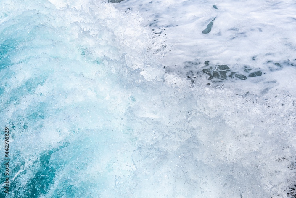 Ocean wave with spray, sea summer. surfing power Ocean wave with spray, sea summer. surfing power
