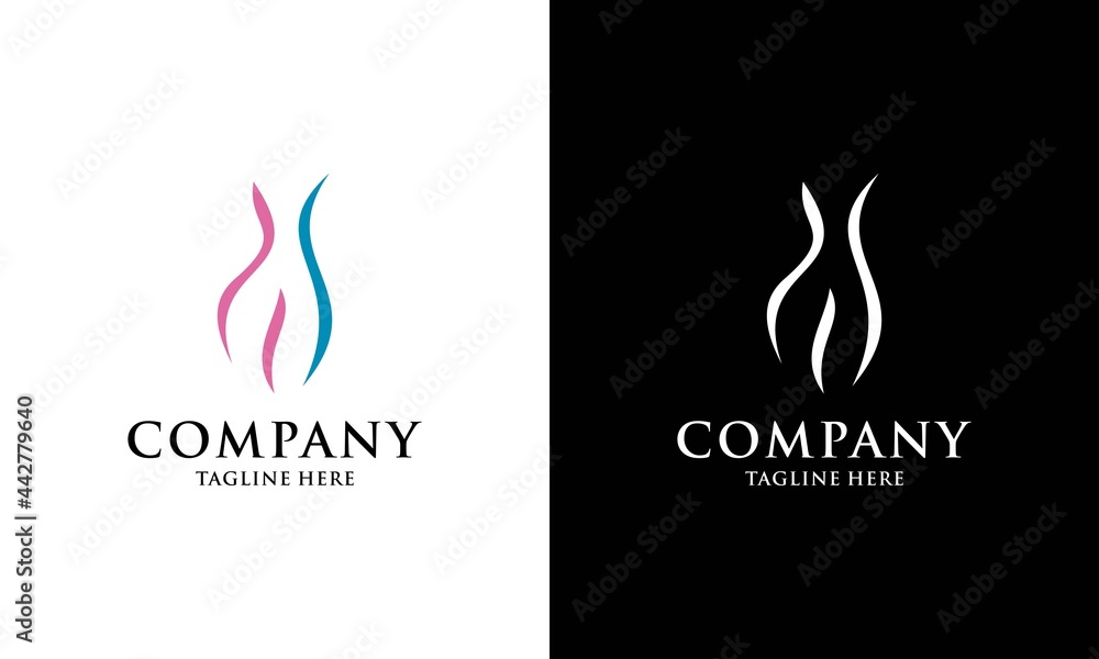 Vector illustration or icon of a woman's silhouette. Slim female body ...