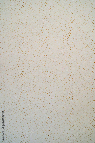Abstract dots wall painted pattern. Paint roller texture pattern on wall. Metalic modern painting on white wall.