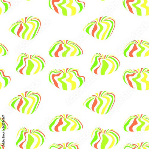 Pattern with distortioned multicolored sweets for design, wallpaper, background, layout, brochures, posters, patterns, textures, decor, textiles, fabrics, banners, templates