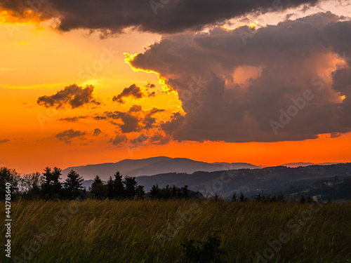 Fototapeta Naklejka Na Ścianę i Meble -  Kolorowy zachód słońcaa