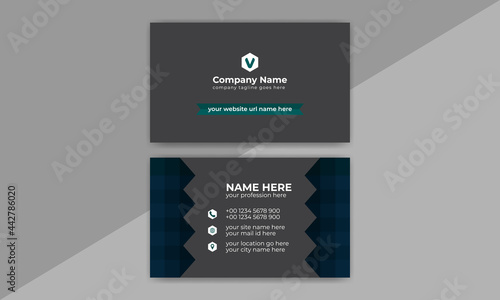Double Sided Corporate Business Card Template Design 11